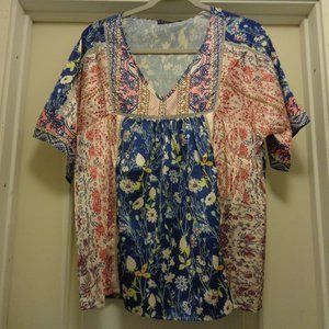 BOHO C.O.Z.Y. NWT BOHO BEAUTIFUL SATINY BLOUSE S/4